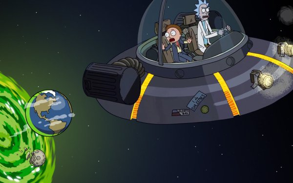 TV Show Rick and Morty Rick Sanchez Morty Smith Spaceship Space Cruiser Earth Portal HD Wallpaper | Background Image