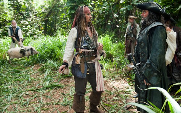 Movie Pirates of the Caribbean: On Stranger Tides Pirates Of The Caribbean Jack Sparrow Johnny Depp Blackbeard Ian McShane Joshamee Gibbs Kevin McNally HD Wallpaper | Background Image