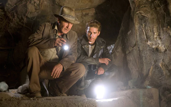 Harrison Ford Shia Labeouf movie Indiana Jones and the Kingdom of the Crystal Skull HD Desktop Wallpaper | Background Image