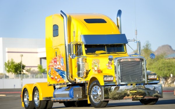 Vehicles Freightliner Semis Freightliner Trucks Big Rig HD Wallpaper | Background Image