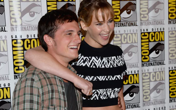 Josh Hutcherson Jennifer Lawrence Celebrity actor HD Desktop Wallpaper | Background Image