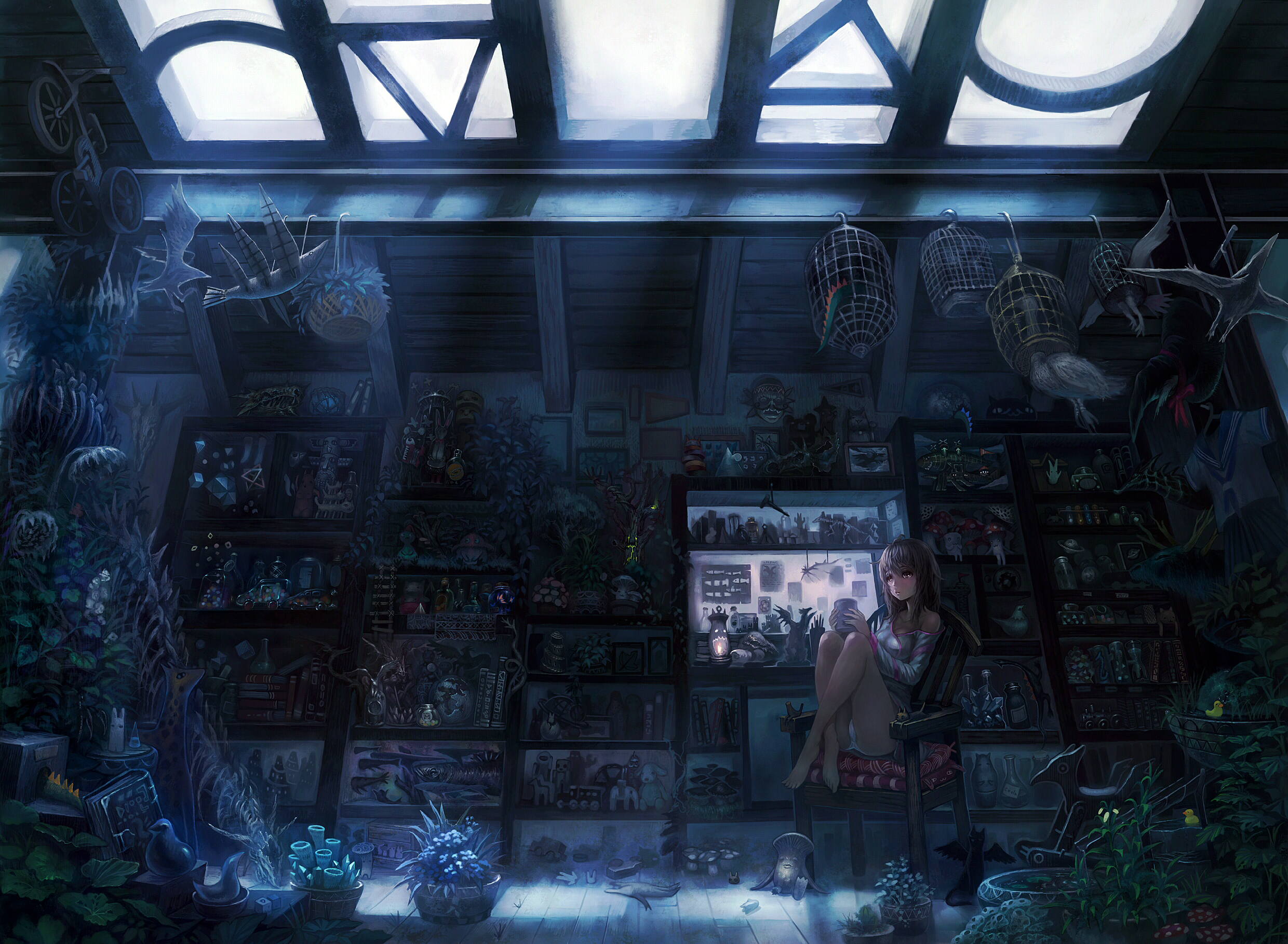 Anime Room HD Wallpaper by 四々九