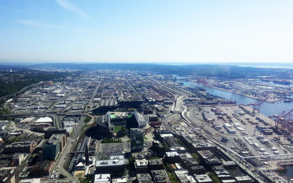  Aerial view of Seattle, Washington