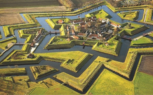 Man Made Fort Bourtange Castles Netherlands HD Wallpaper | Background Image
