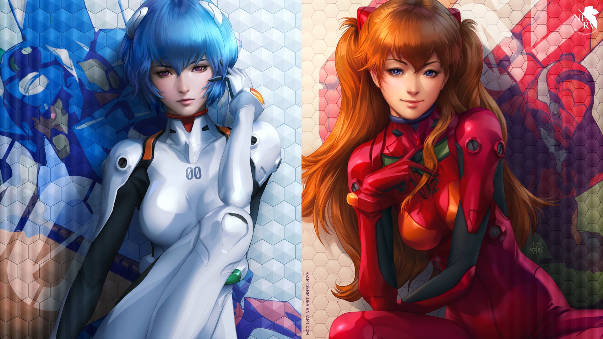 Rei And Asuka By Stanley Lau