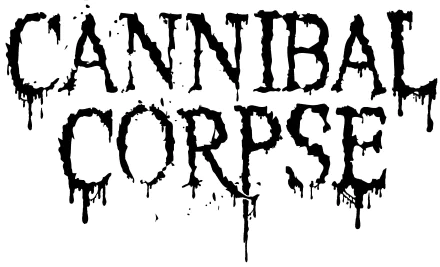 HD PC desktop wallpaper featuring the dripping, horror-style black logo of the death metal band Cannibal Corpse.