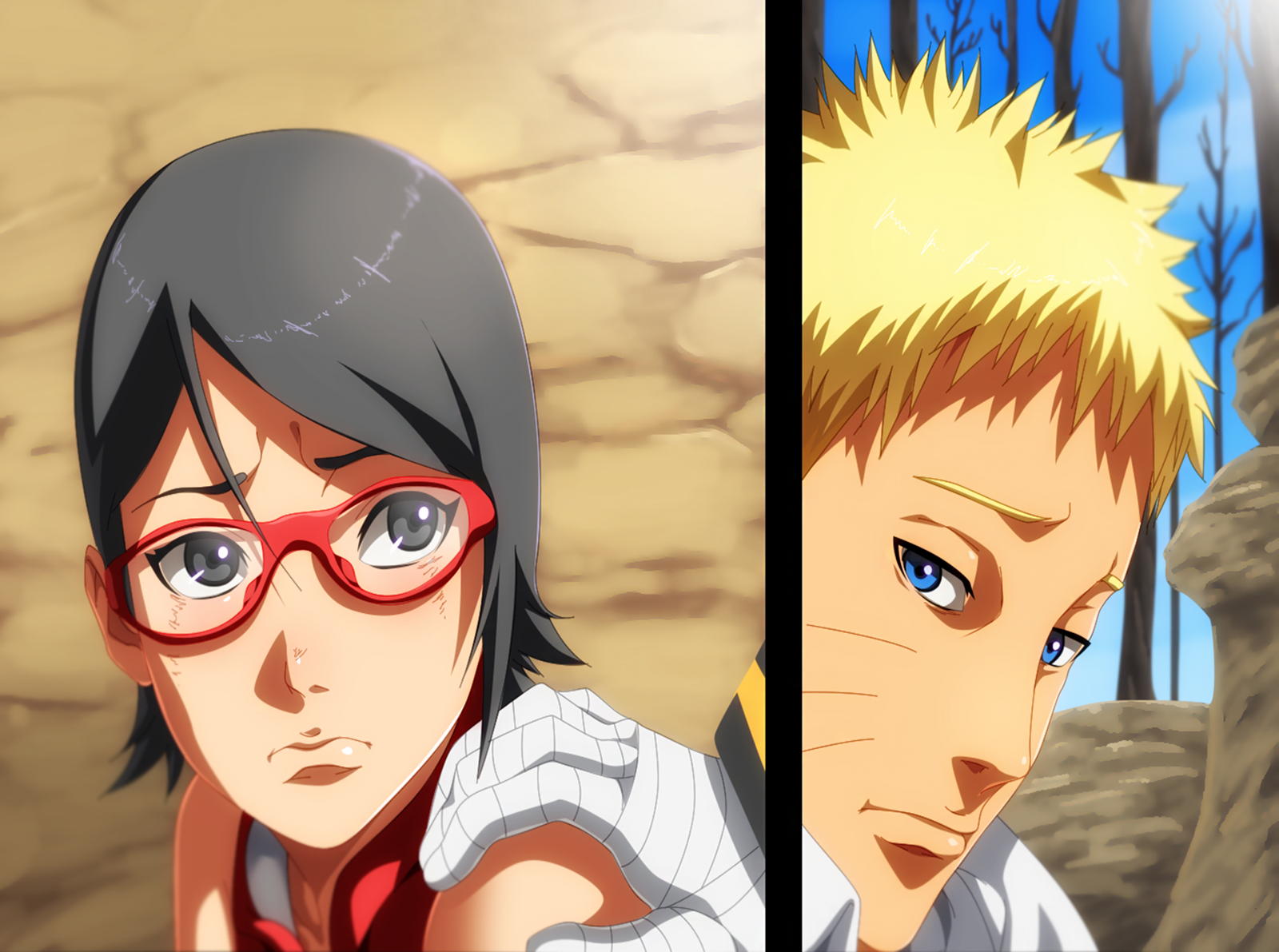 Download Sarada Uchiha Naruto Uzumaki Naruto Anime Boruto: Naruto The Movie  Wallpaper by Marcos Cunha Rosa