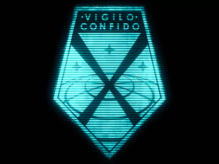 A digital representation of the X-COM logo, featuring a blue glitch effect on a black background, serves as an HD PC desktop wallpaper and background for gamers.