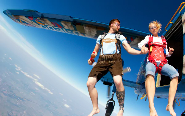 skydiving Sports HD Desktop Wallpaper | Background Image