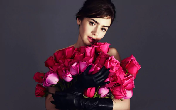 Celebrity Lily Collins HD Desktop Wallpaper | Background Image