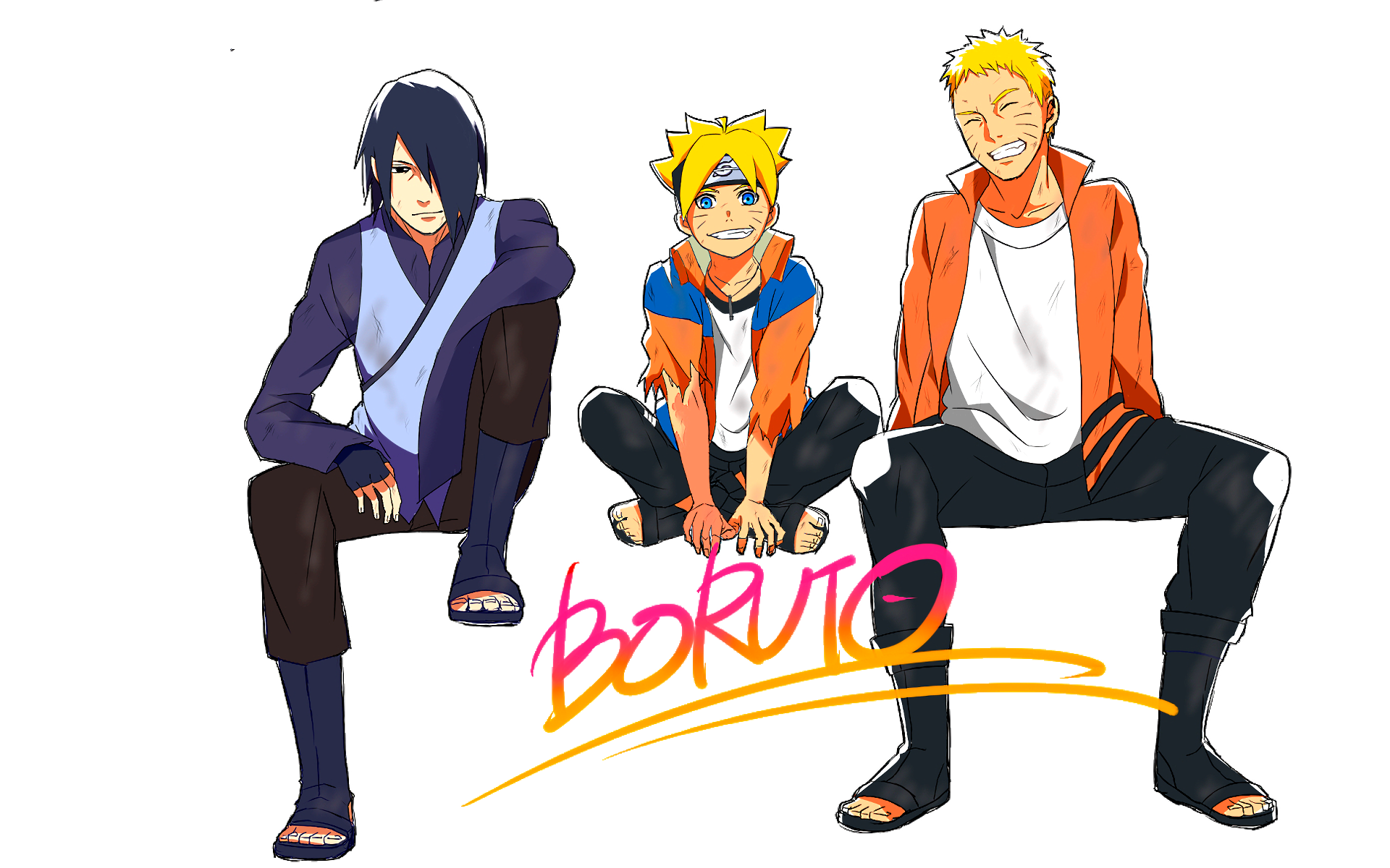 Naruto e Sasuke em Boruto