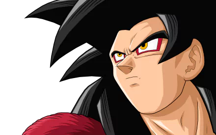 A high-definition wallpaper featuring Goku in Super Saiyan 4 form, showcasing his intense expression and striking features from the iconic anime series, Dragon Ball Z.