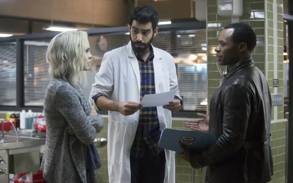 Rahul Kohli Malcolm Goodwin Rose McIver TV Show iZombie HD Desktop Wallpaper | Background Image