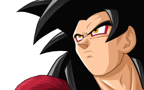 A high-definition wallpaper featuring Goku in Super Saiyan 4 form, showcasing his intense expression and striking features from the iconic anime series, Dragon Ball Z.