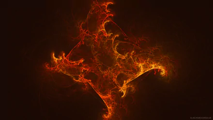 Abstract artistic design in vibrant red hues, creating an intense, fiery effect for an HD PC desktop wallpaper and background.