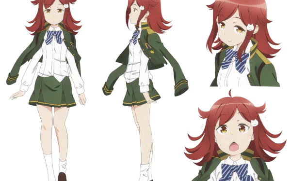 HD PC desktop wallpaper featuring Nagaru Hoshijiro from the anime AntiMagic Academy 35th Test Platoon in multiple poses and expressions.