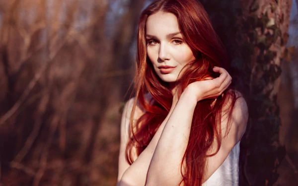 redhead woman model HD Desktop Wallpaper | Background Image