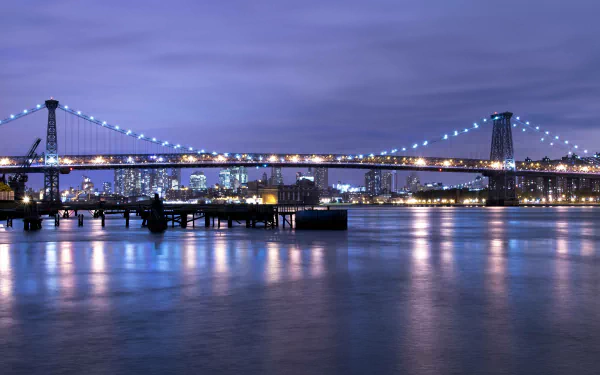 New York man made williamsburg bridge HD Desktop Wallpaper | Background Image