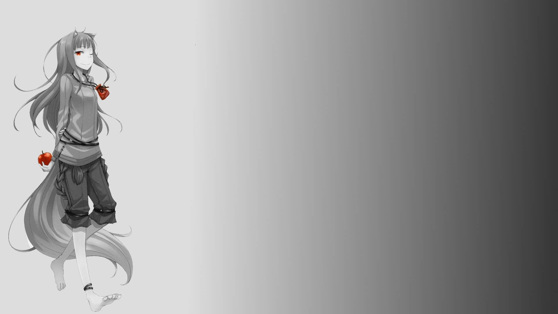 minimalist anime wallpaper spice and wolf
