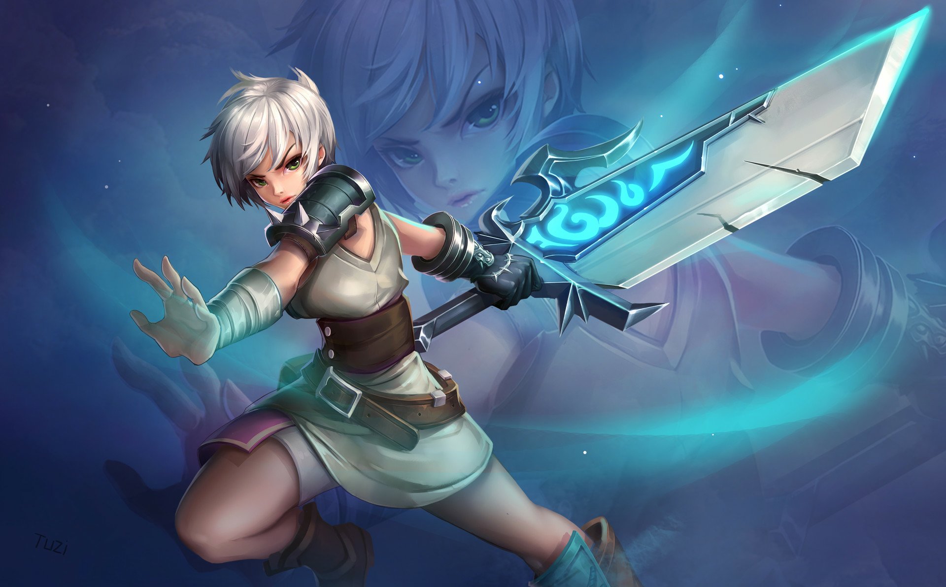 Riven HD Wallpaper - League of Legends Adventure by Tu Tu | 1920x1192 ...