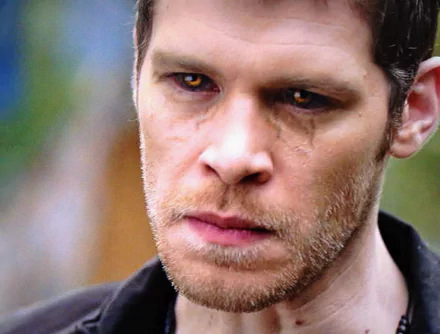 Close-up of a male character with intense expression and striking eyes from the TV show The Originals, presented in rich detail as a 4K Ultra HD desktop wallpaper and background.