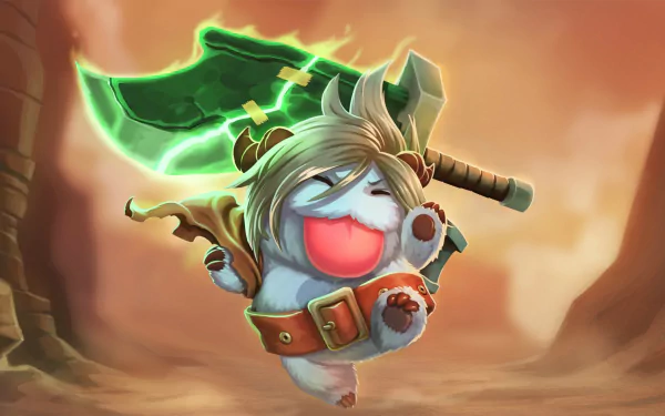 Poro (League Of Legends) Riven (League Of Legends) video game League Of Legends HD Desktop Wallpaper | Background Image