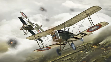 military biplane HD Desktop Wallpaper | Background Image