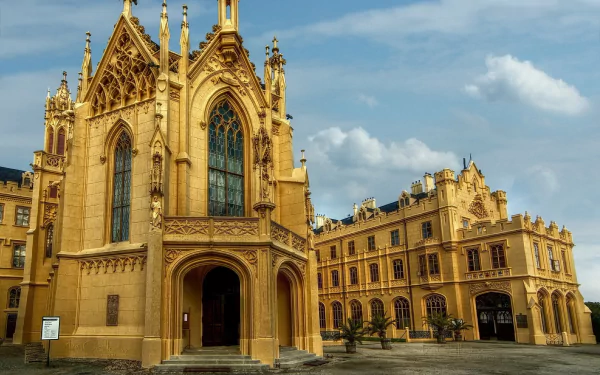 man made Lednice castle HD Desktop Wallpaper | Background Image