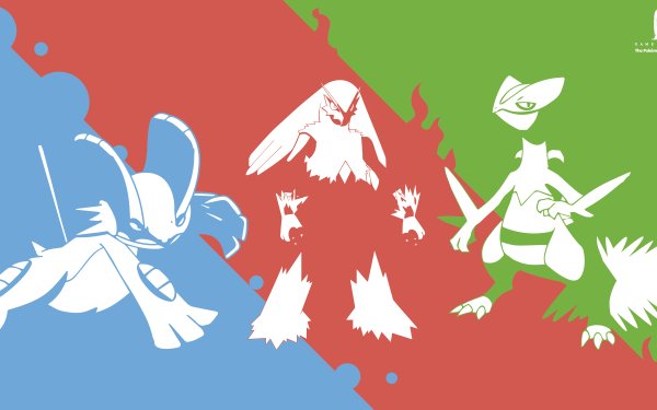 Anime Pokémon Swampert Blaziken Sceptile HD Wallpaper | Background Image