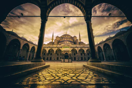 religious Sultan Ahmed Mosque HD Desktop Wallpaper | Background Image
