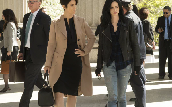 Krysten Ritter Jeryn Hogarth Carrie-Anne Moss TV Show Jessica Jones HD Desktop Wallpaper | Background Image