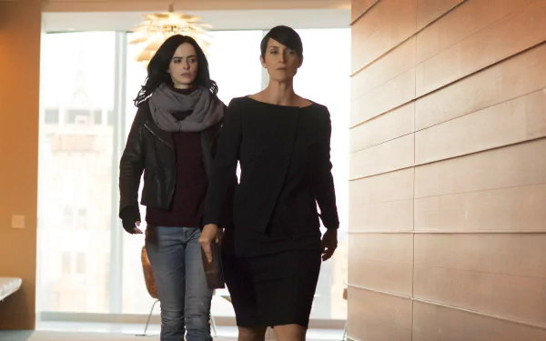 Jeryn Hogarth Carrie-Anne Moss Krysten Ritter TV Show Jessica Jones HD Desktop Wallpaper | Background Image