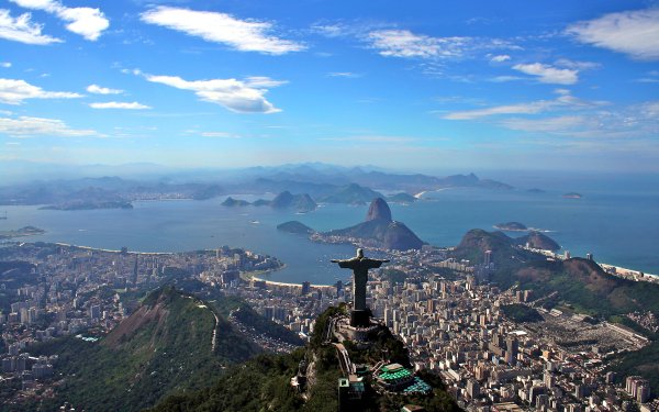 Man Made Rio De Janeiro Cities Brazil City Cityscape Christ the Redeemer HD Wallpaper | Background Image