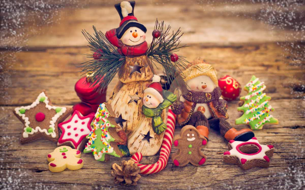  Snowmen, Candy Can and Cookies ⛄🍭🎄
