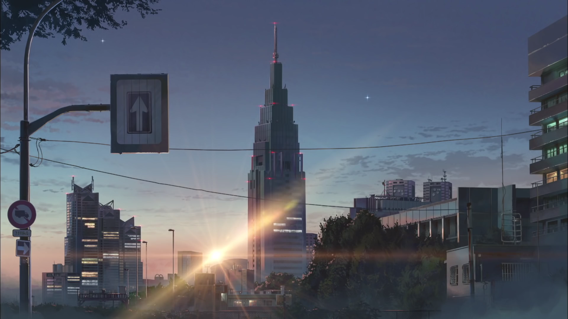 Sunset On Tokyo From Your Name 君の名は Hd Wallpaper Background Image 19x1080