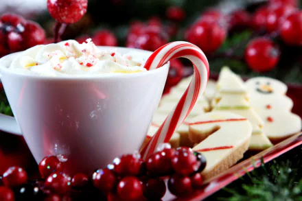 candy cane holiday Christmas HD Desktop Wallpaper | Background Image