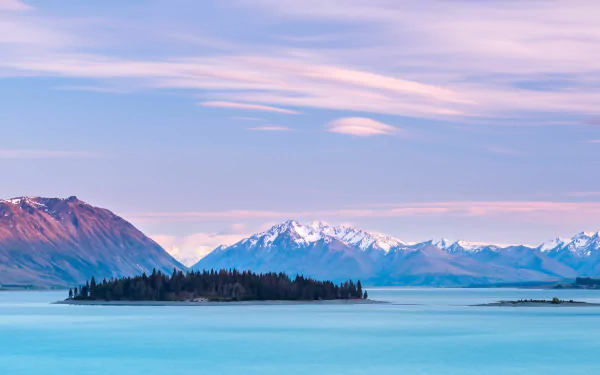 mountain island landscape nature Lake Tekapo HD Desktop Wallpaper | Background Image