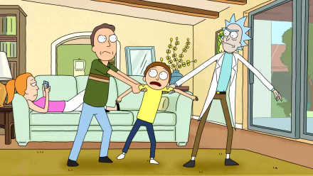 Summer Smith Jerry Smith Morty Smith Rick Sanchez TV Show Rick and Morty HD Desktop Wallpaper | Background Image