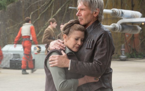 Movie Star Wars Episode VII: The Force Awakens Star Wars Han Solo Harrison Ford Carrie Fisher Princess Leia HD Wallpaper | Background Image