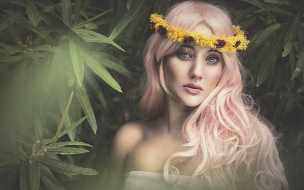 Women Model Pink Hair Outdoor HD Wallpaper | Background Image