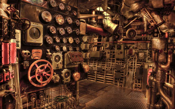  Navy Battleship Engine Room by GregoryButler