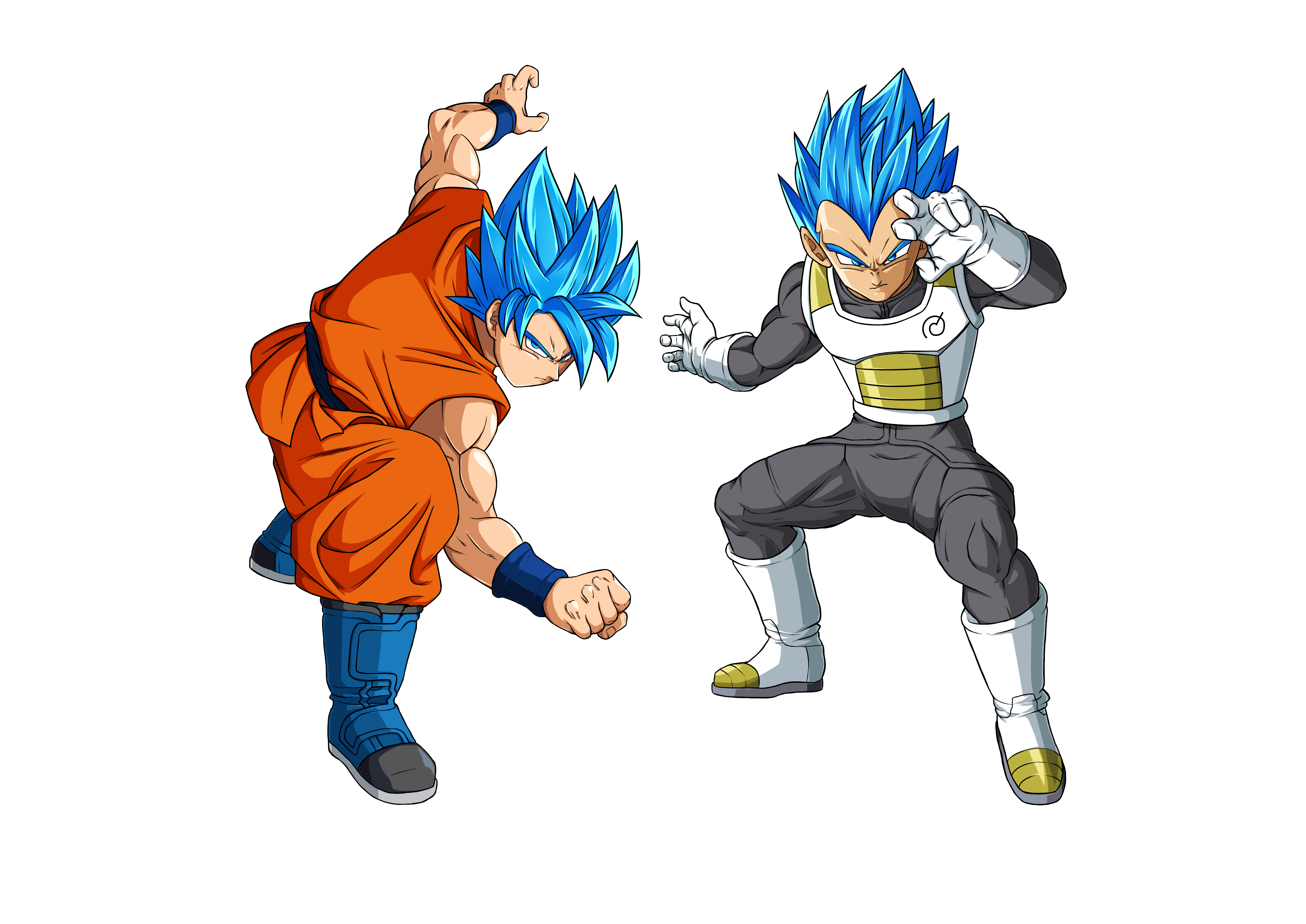 Goku and Vegeta SSJ God SSJ HD Wallpaper | Background Image | 3662x2593