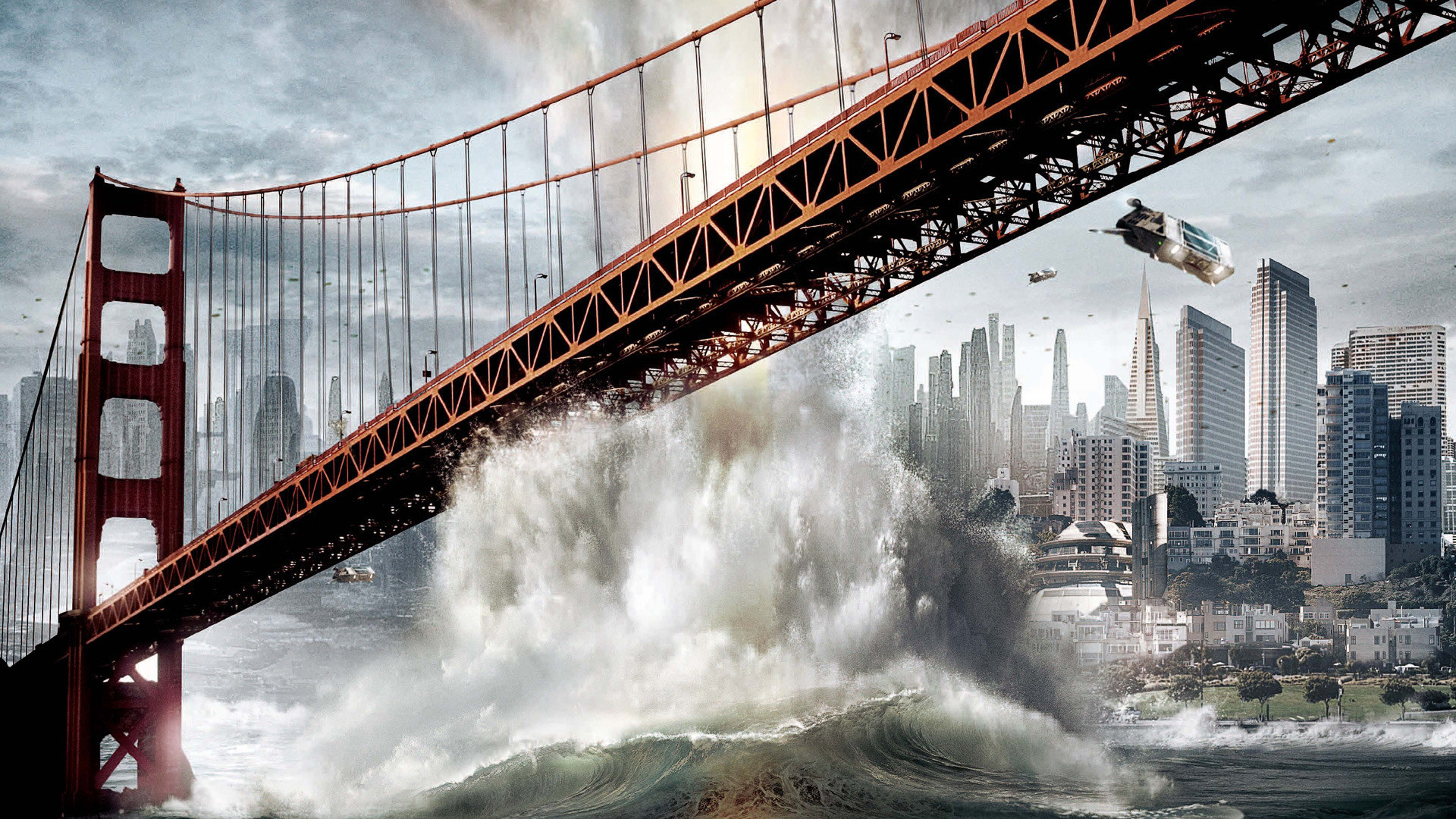 Мост в сша разрушение. ЦУНАМИ В Сан Франциско. Разрушенный мост в Сан Франциско. Бруклинский мост Сан Франциско.