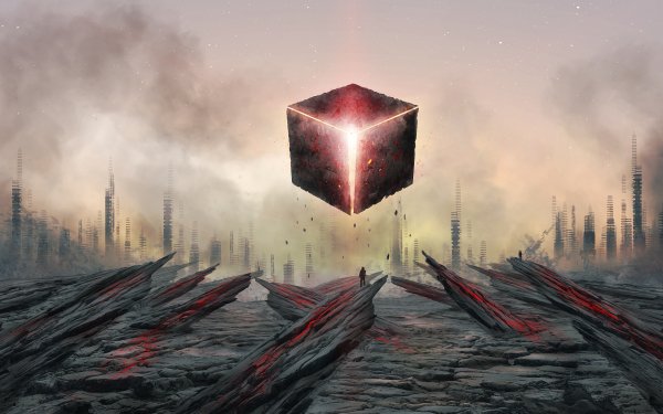 Sci Fi Artistic Landscape Cube City HD Wallpaper | Background Image