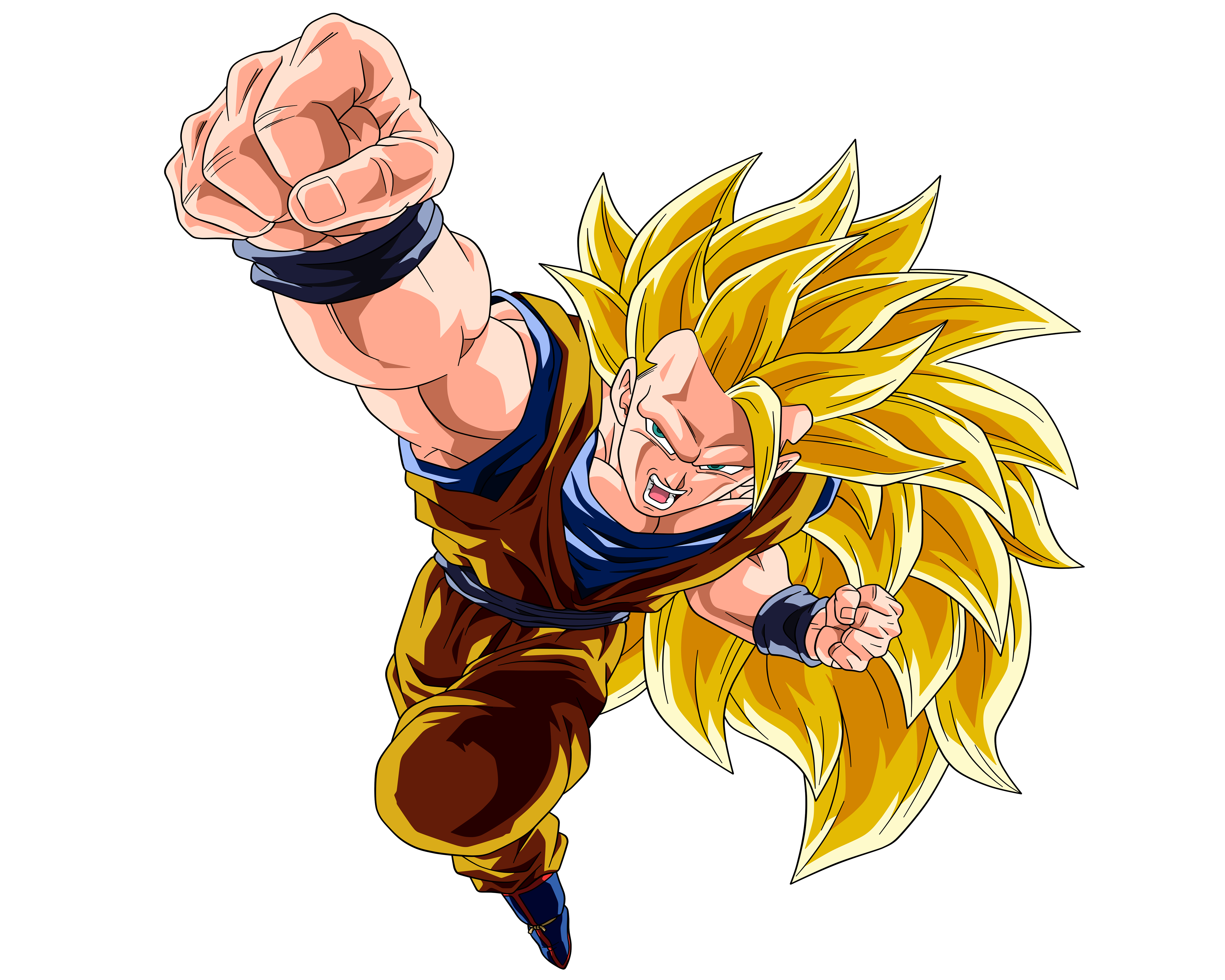 Goku in Super Saiyan 3 mode by Moshabito