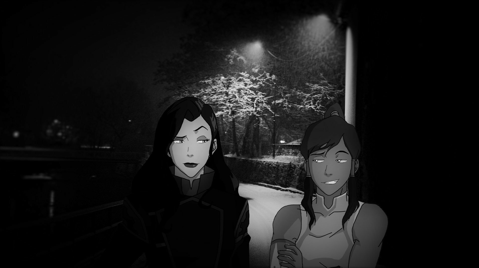 Korra and Asami by thewwe4