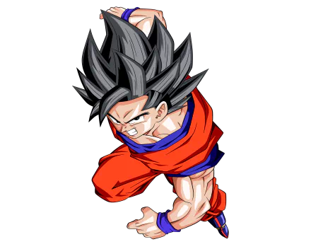4K Ultra HD anime wallpaper of Goku from Dragon Ball Z in dynamic pose with spiky black hair and orange gi set against a dark background for PC desktop.