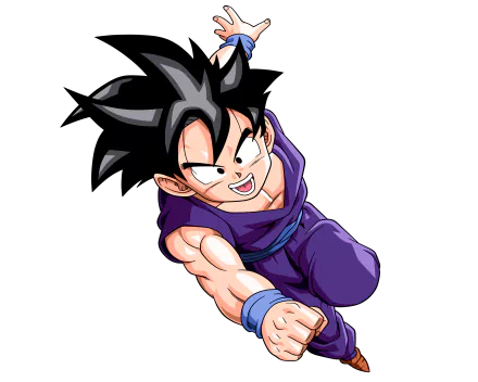 HD wallpaper featuring Gohan from Dragon Ball Z, depicted in an action pose with dynamic expression, showcasing the vibrant anime style characteristic of the series.