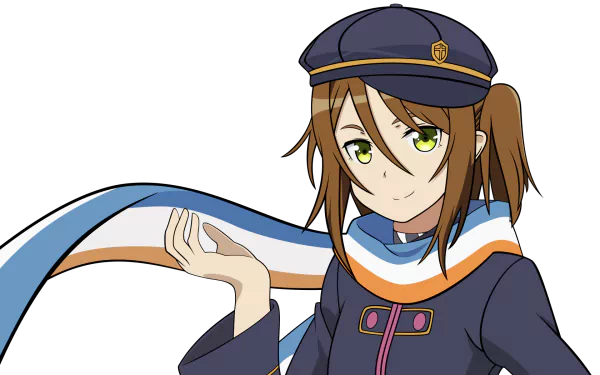 Mari Nikaido from the anime AntiMagic Academy 35th Test Platoon poses confidently, featured in a vibrant HD PC desktop wallpaper and background.