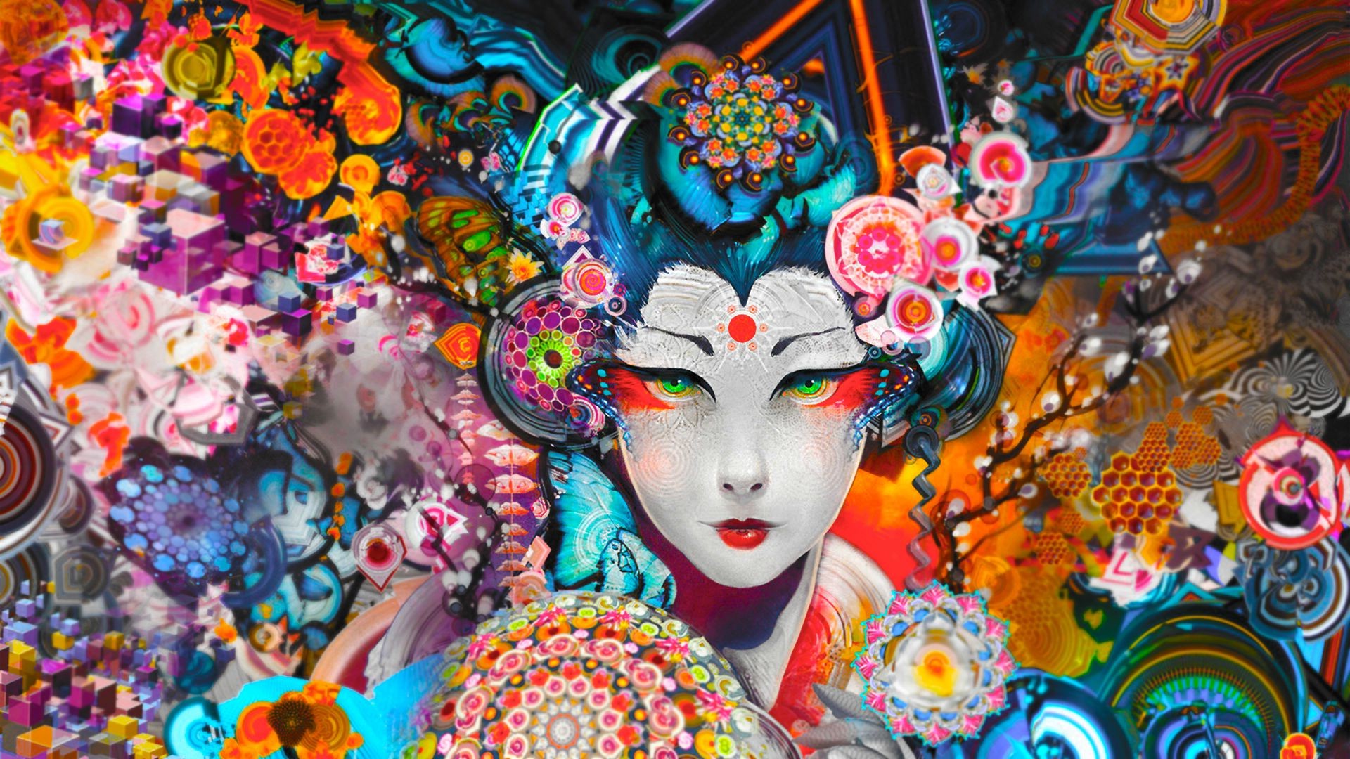 Artistic Geisha HD Wallpaper | Background Image